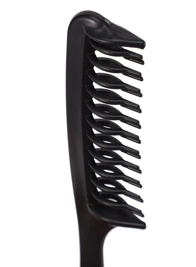 ACGarden 2X Black Double Tooth Detangler Hair Comb Shampoo Comb with Handle for Long Curly Wet Hair - Image 4